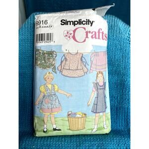 Simplicity 8916 Sewing pattern girls apron size 3 4 5 6 7 8